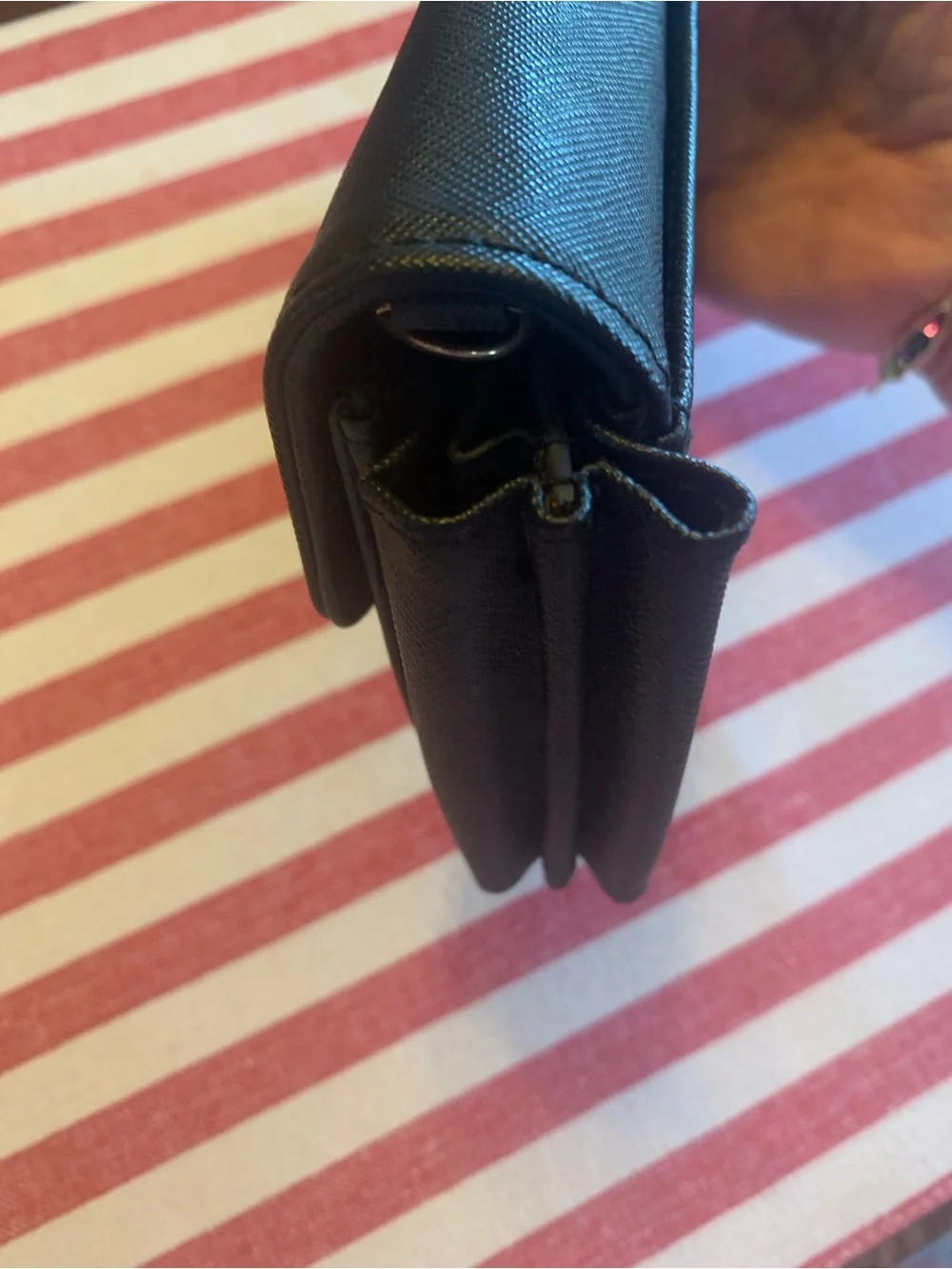Nine West Black Envelope Wallet with Gold Closure